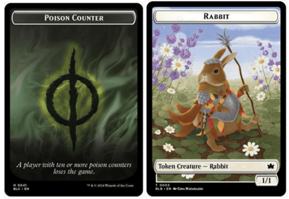 Poison Counter (0041) // Rabbit (0003) Double-Sided Token